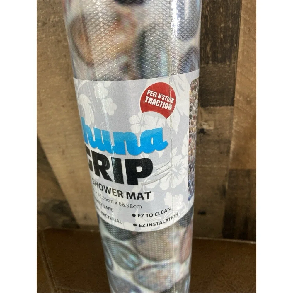 KAHUNA GRIP NON-SLIP BATH / SHOWER MAT River Rock 14 X‎ 27 SIZE ~ New